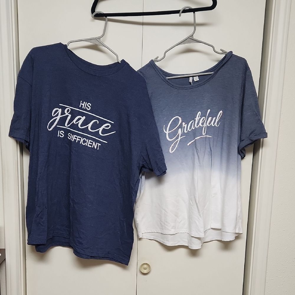 Inspirational Blue and White T-Shirts
